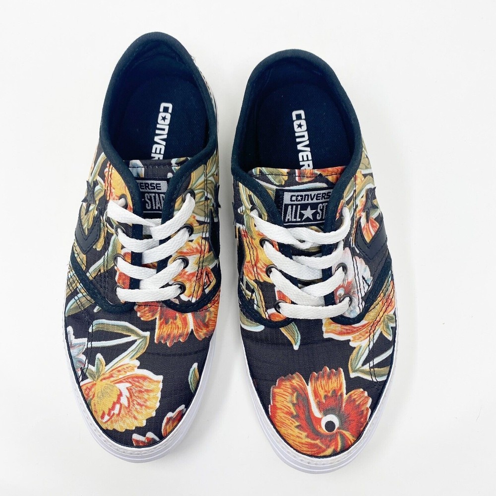 Converse Cons Zakim Ox, black/floral print Size 7.5 Women - Picture 4 of 6